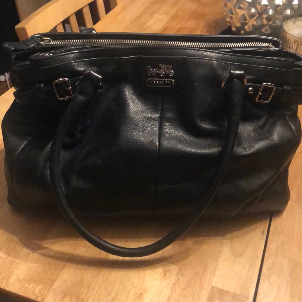 Leather Coach handbag